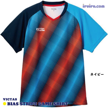 VICTAS/バイアスストライプゲームシャツ VICTAS/バイアスストライプゲームシャツ